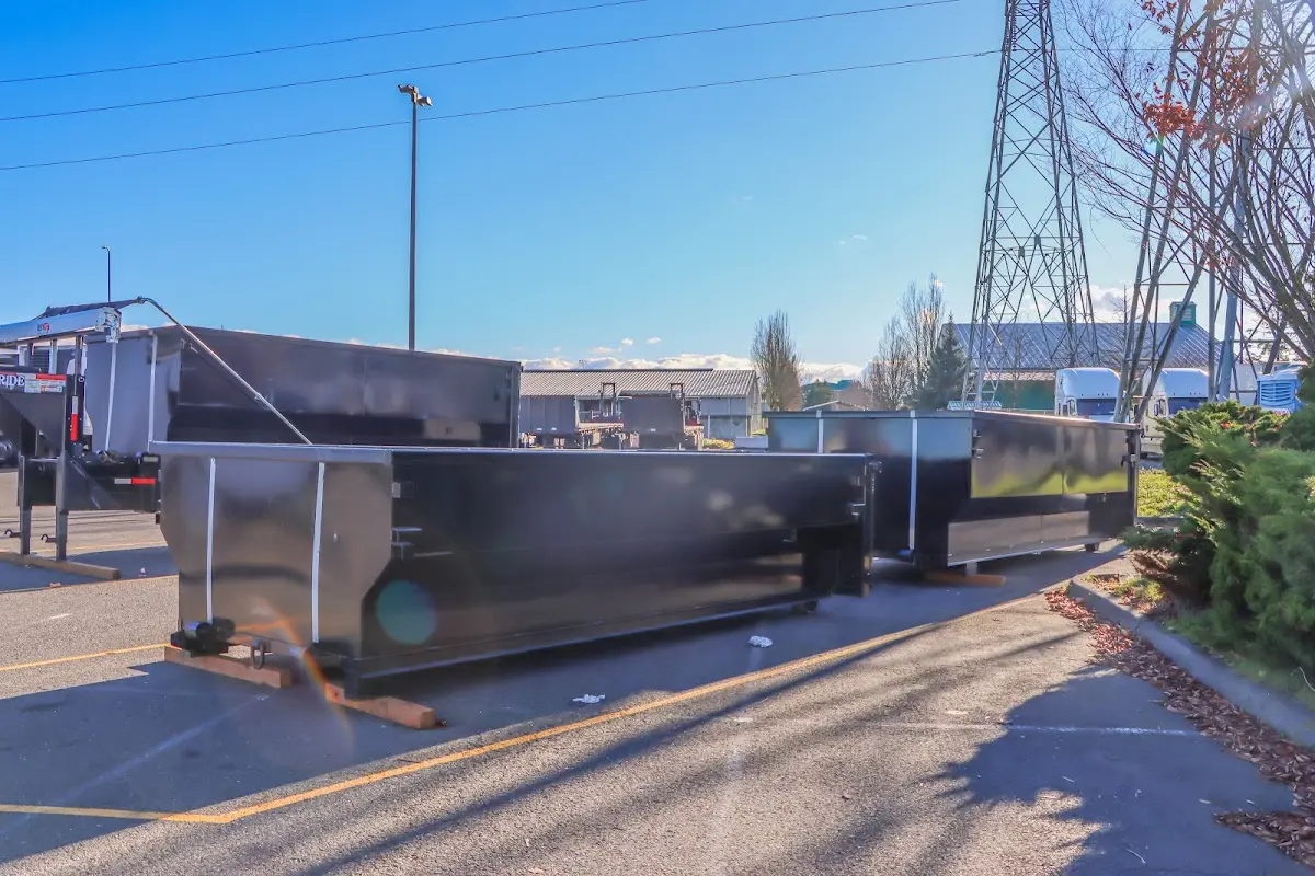 Roll-off dumpster ready for waste disposal at job site for Construction Dumpster Rental in Fruita